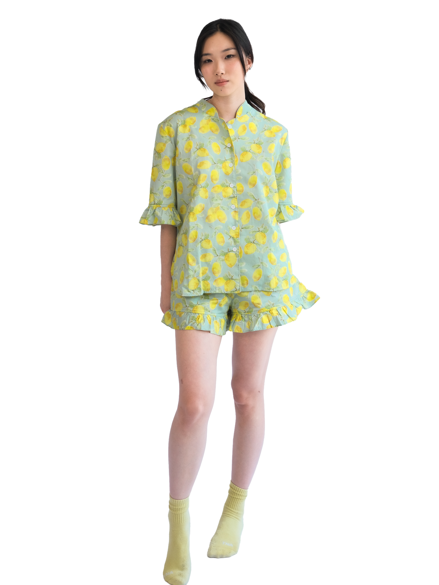 Tuscan Lemon Lemon Cotton Pajama Short Set