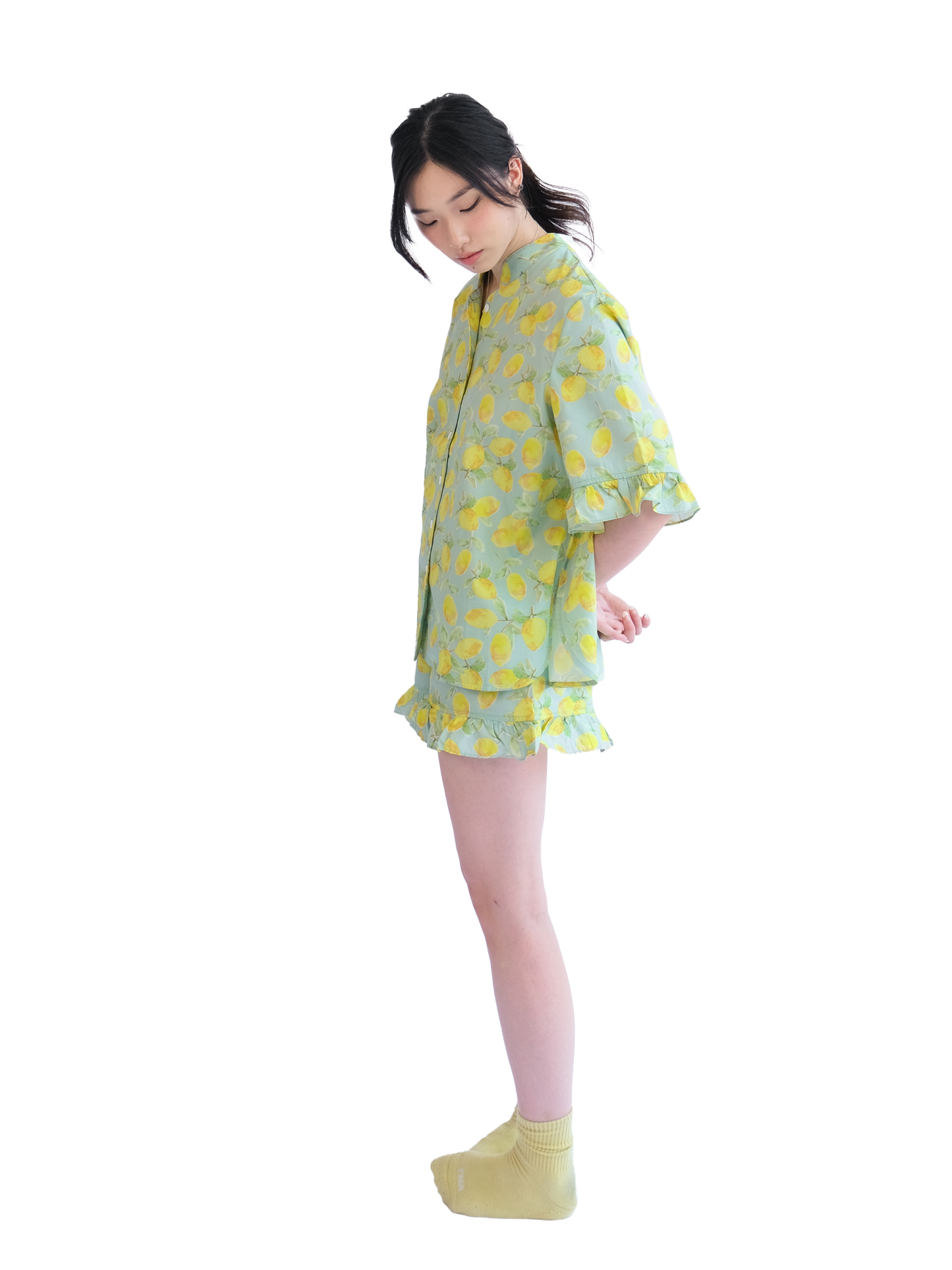 Tuscan Lemon Lemon Cotton Pajama Short Set