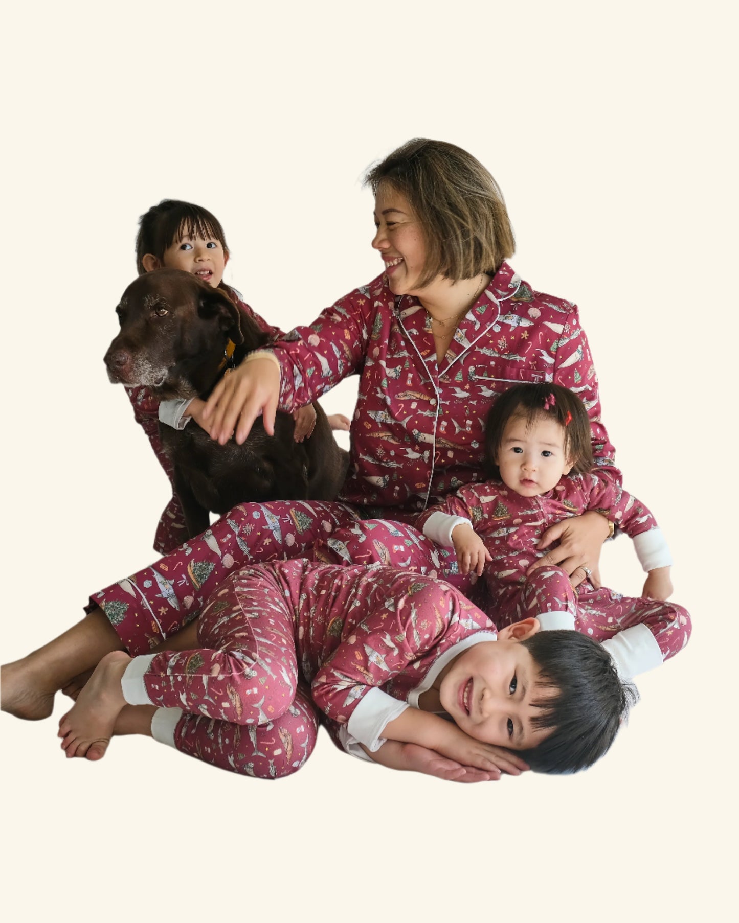 Coastal Holiday Cotton Pajama Set