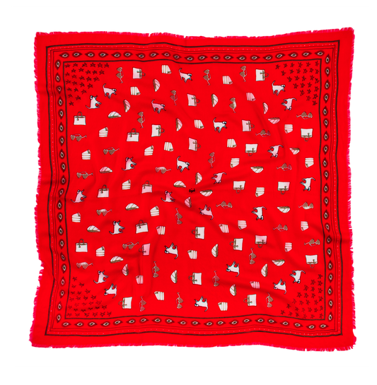 CJW Bandana Red Wool 36