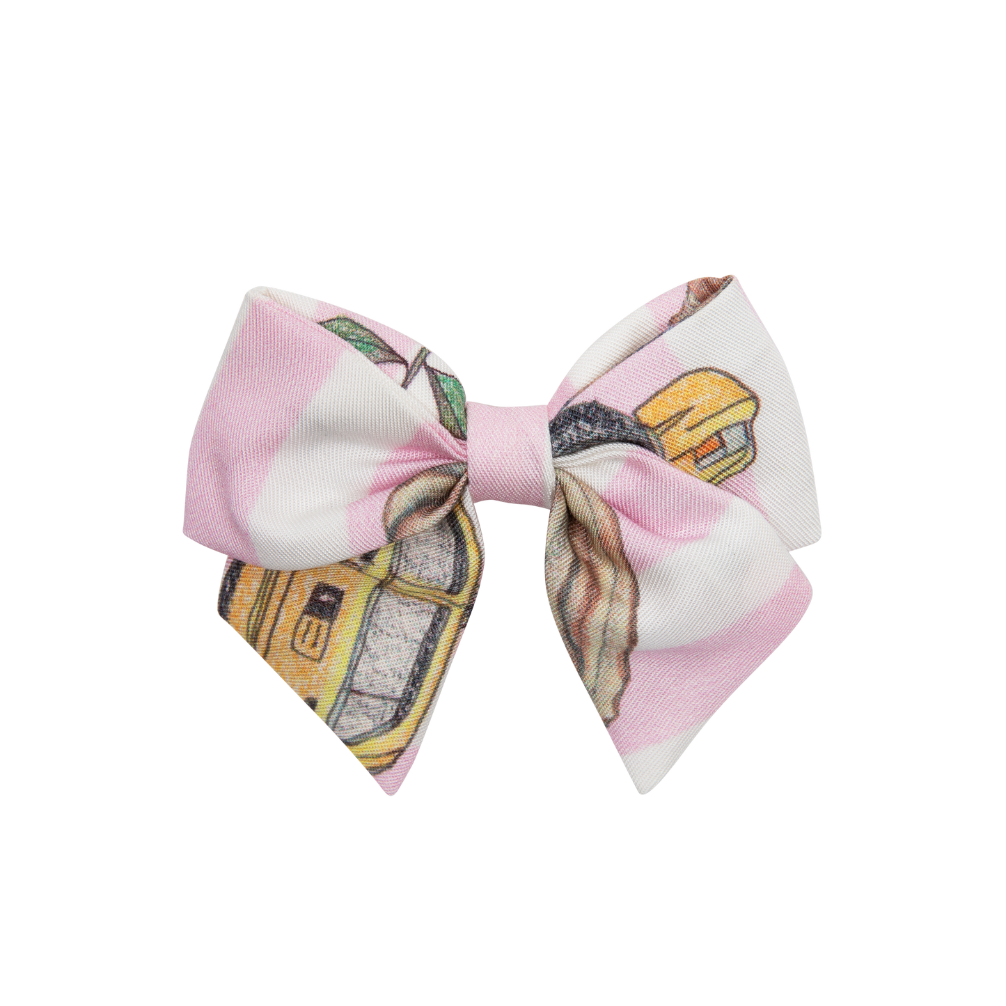 Big Pink Stripe Bow- Set of One