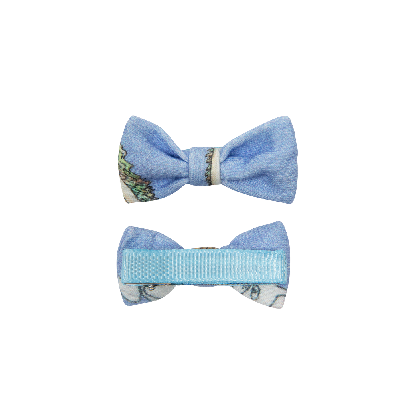 Small Bow Blue- set of 2