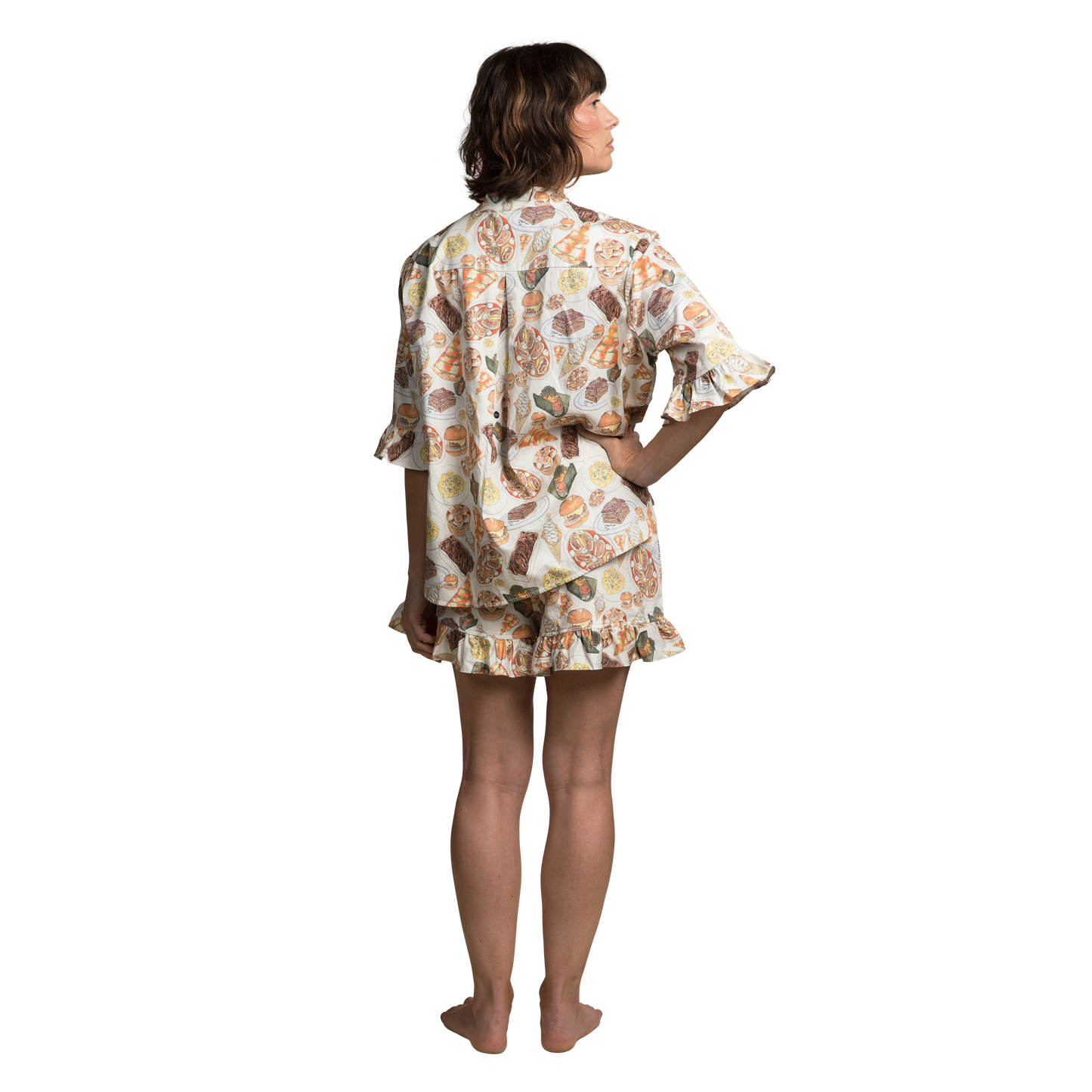 NYC Bites Cotton Pajama Short Set