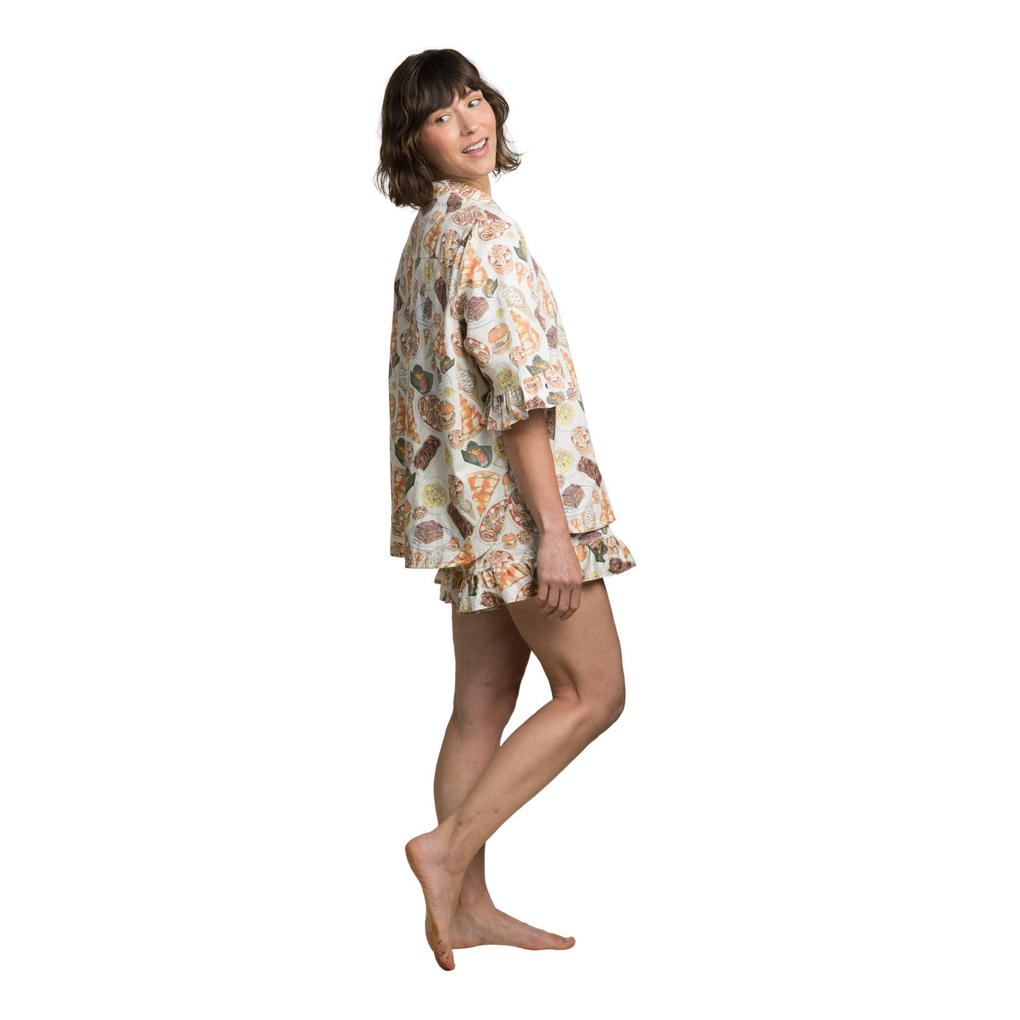 NYC Bites Cotton Pajama Short Set