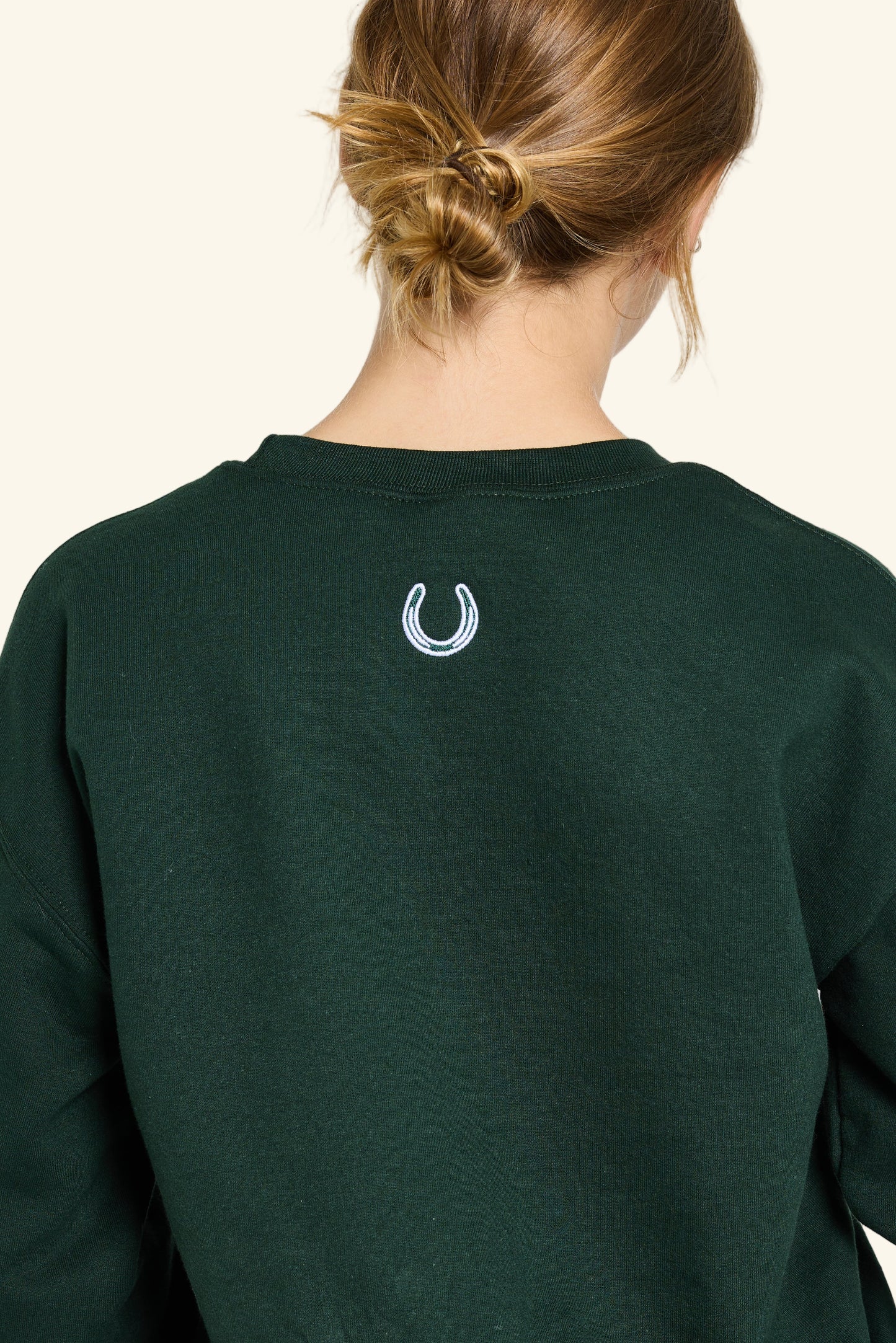 Embroidered crewneck sweatshirt with “Horses Are My Priority” and a lucky horseshoe. A cozy statement piece for horse girls.
