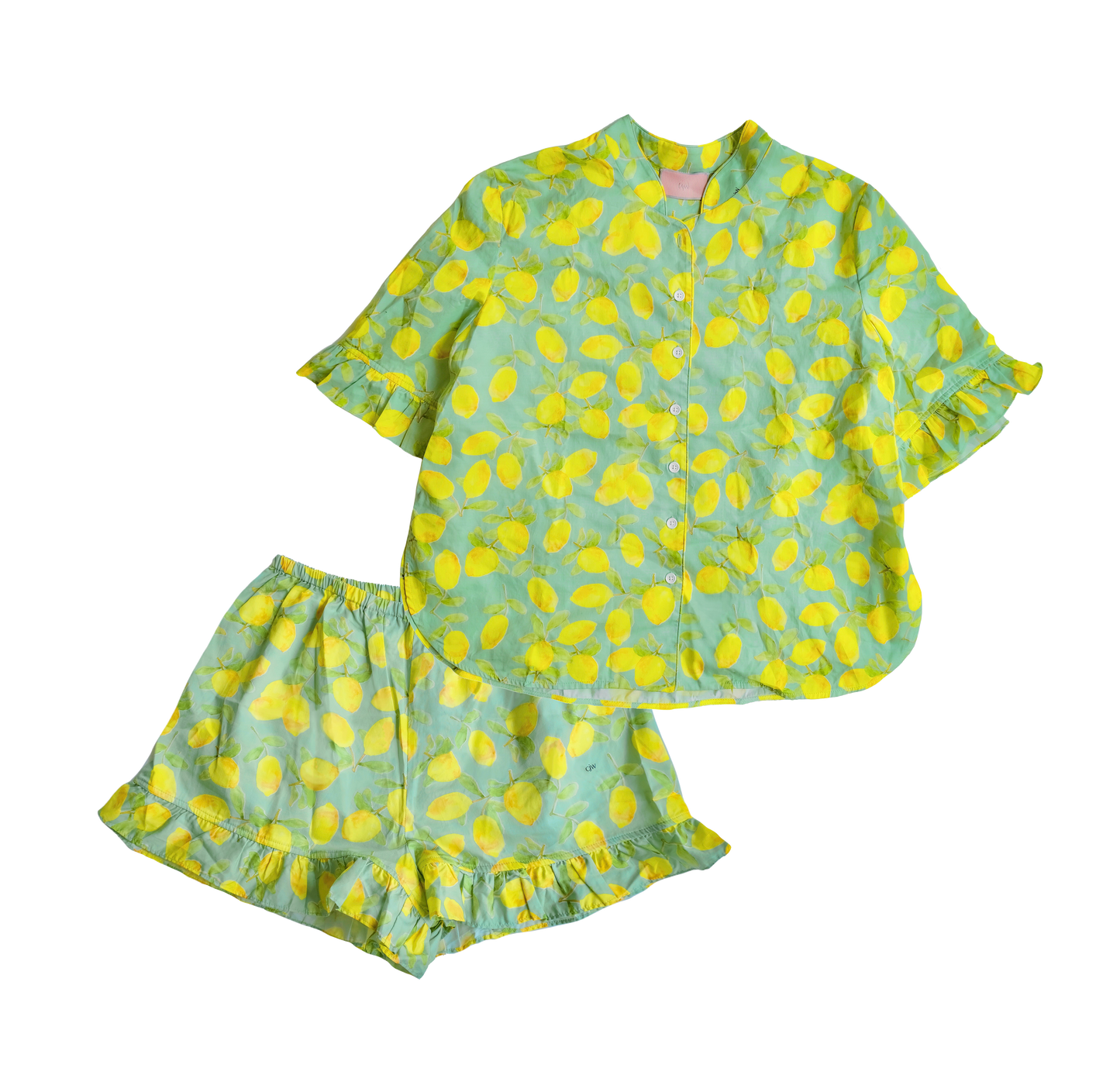 Tuscan Lemon Lemon Cotton Pajama Short Set