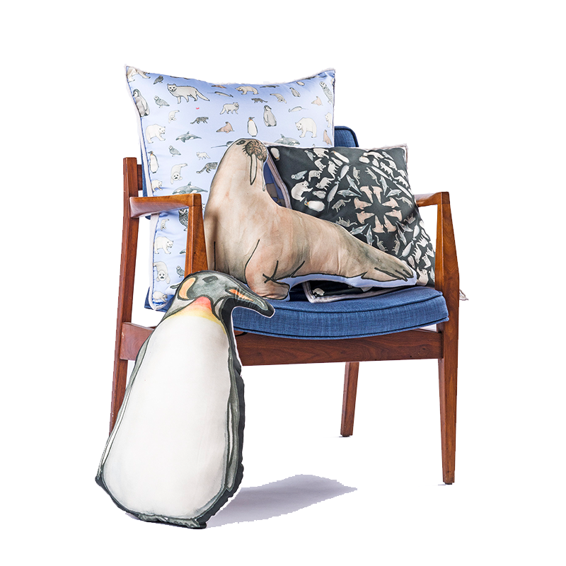 Winter Animals Cushion Mini