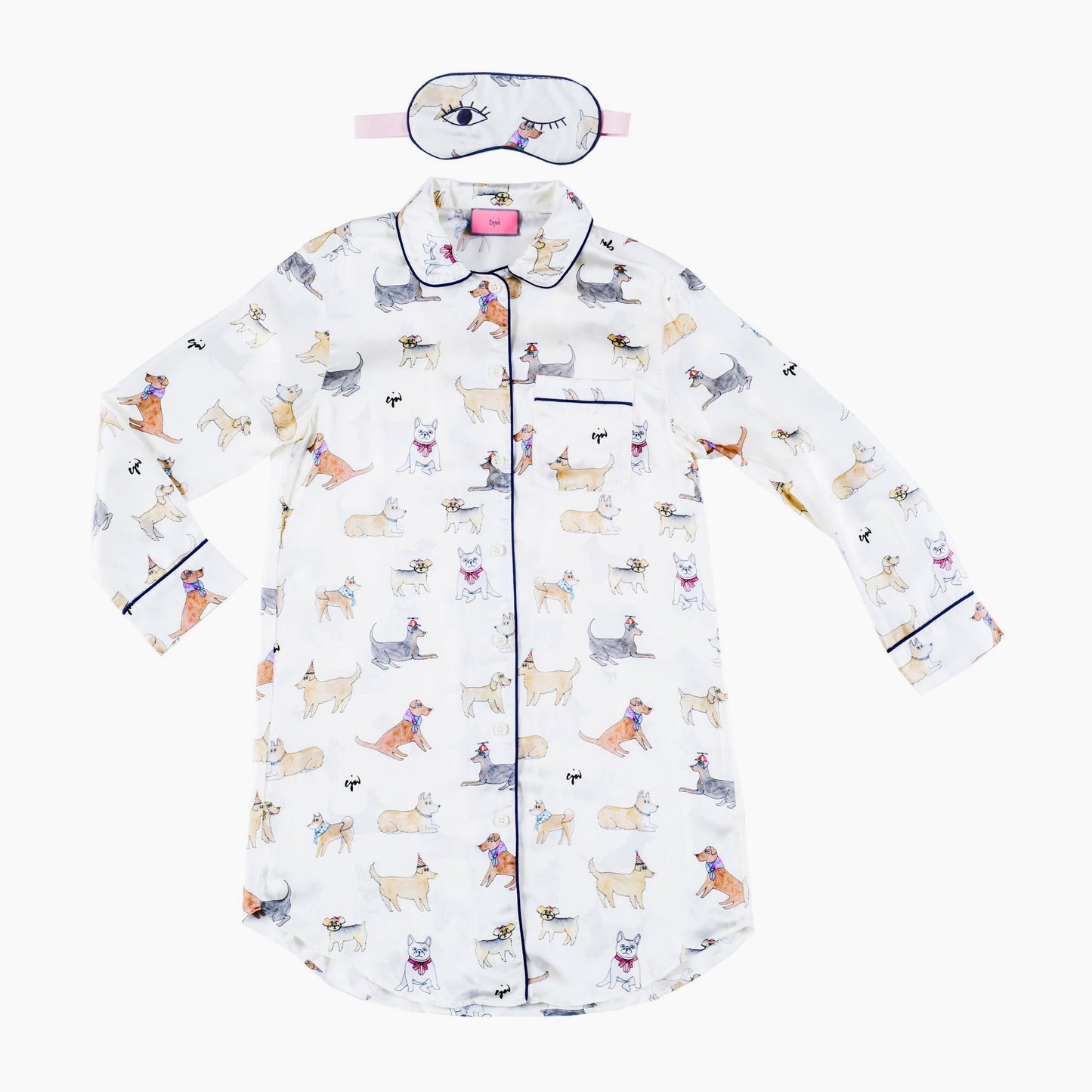 Puppy Love Sleep Shirt with Eye Mask