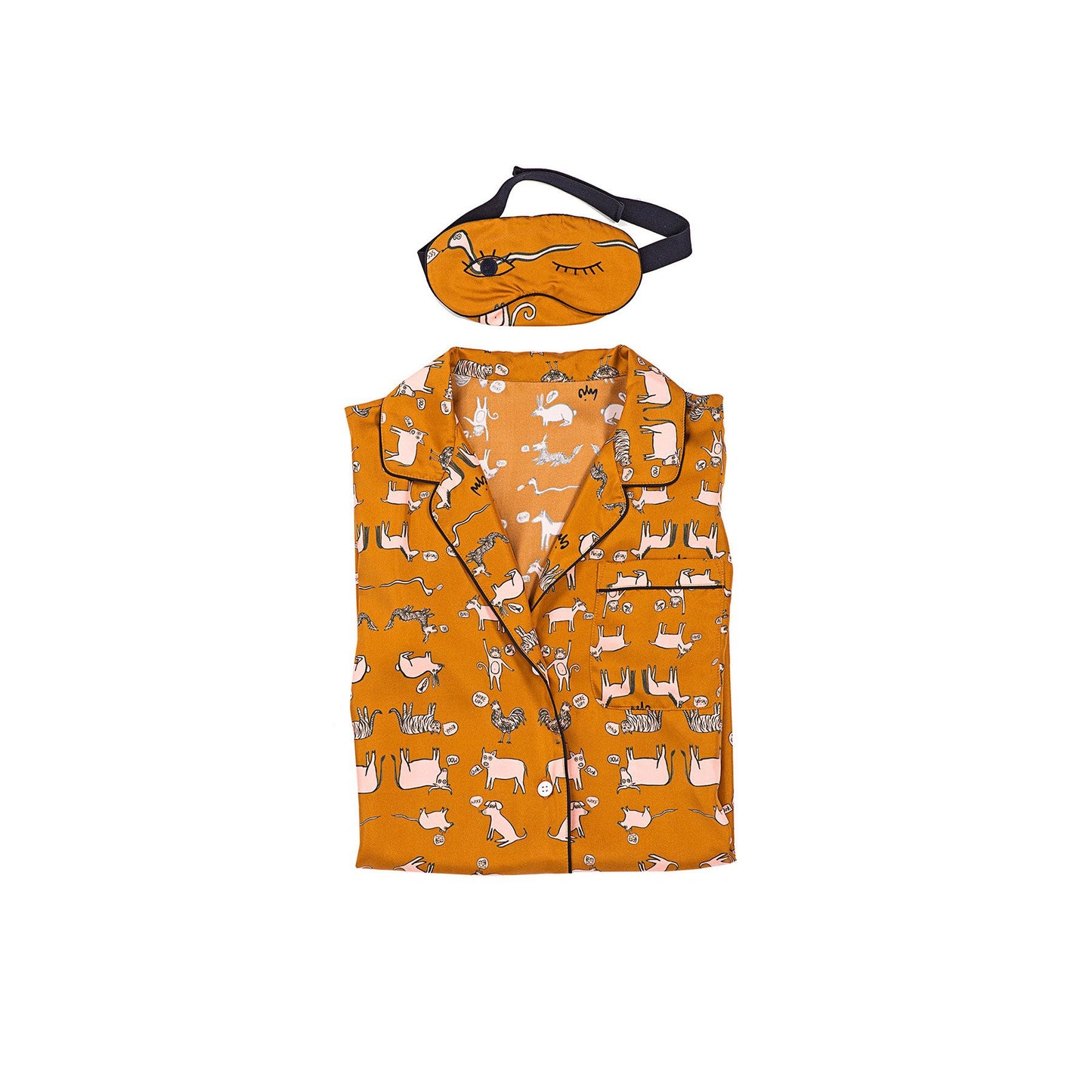 Chinese Zodiac Sleep Shirt with Eye Mask