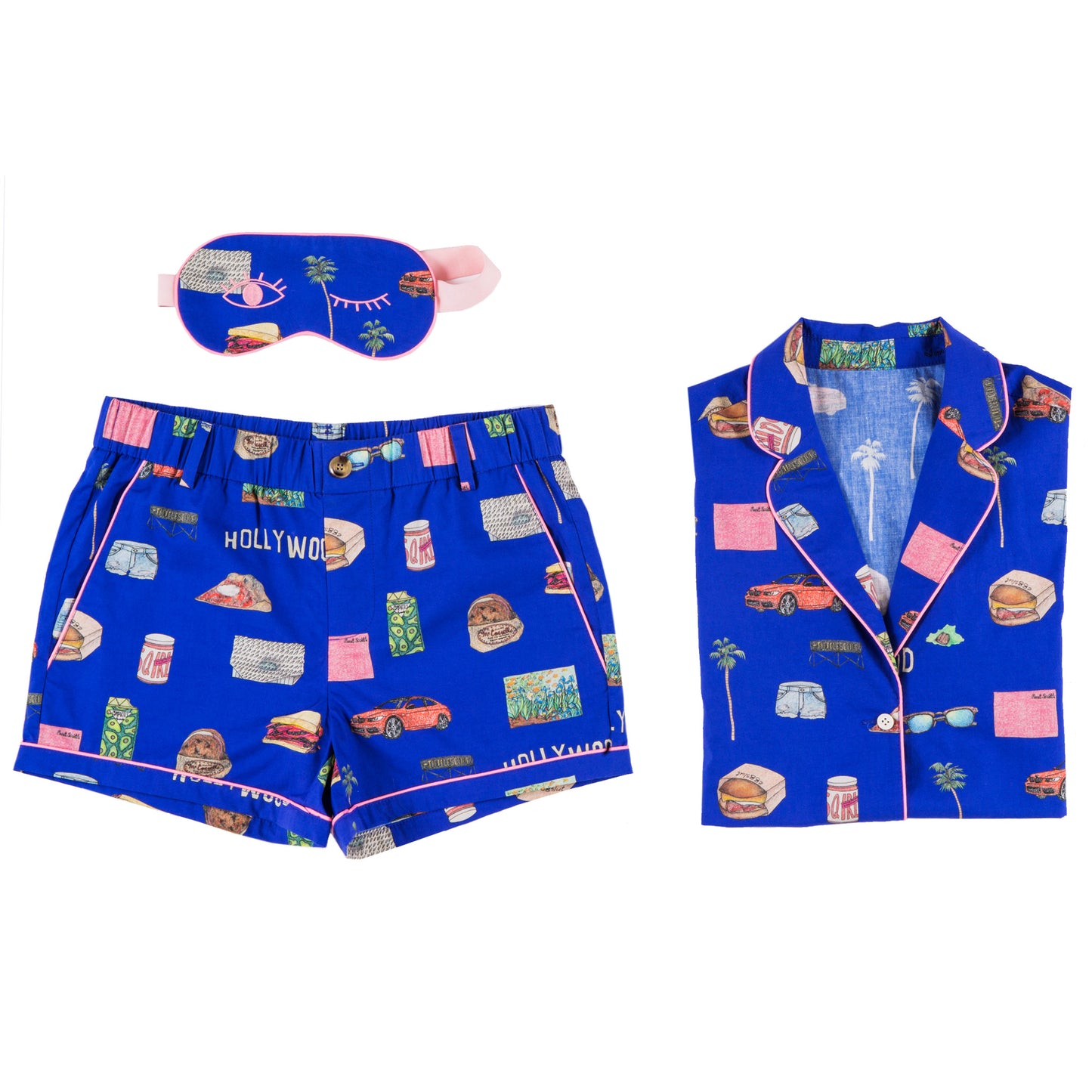 LA Pajama Set with Eye Mask