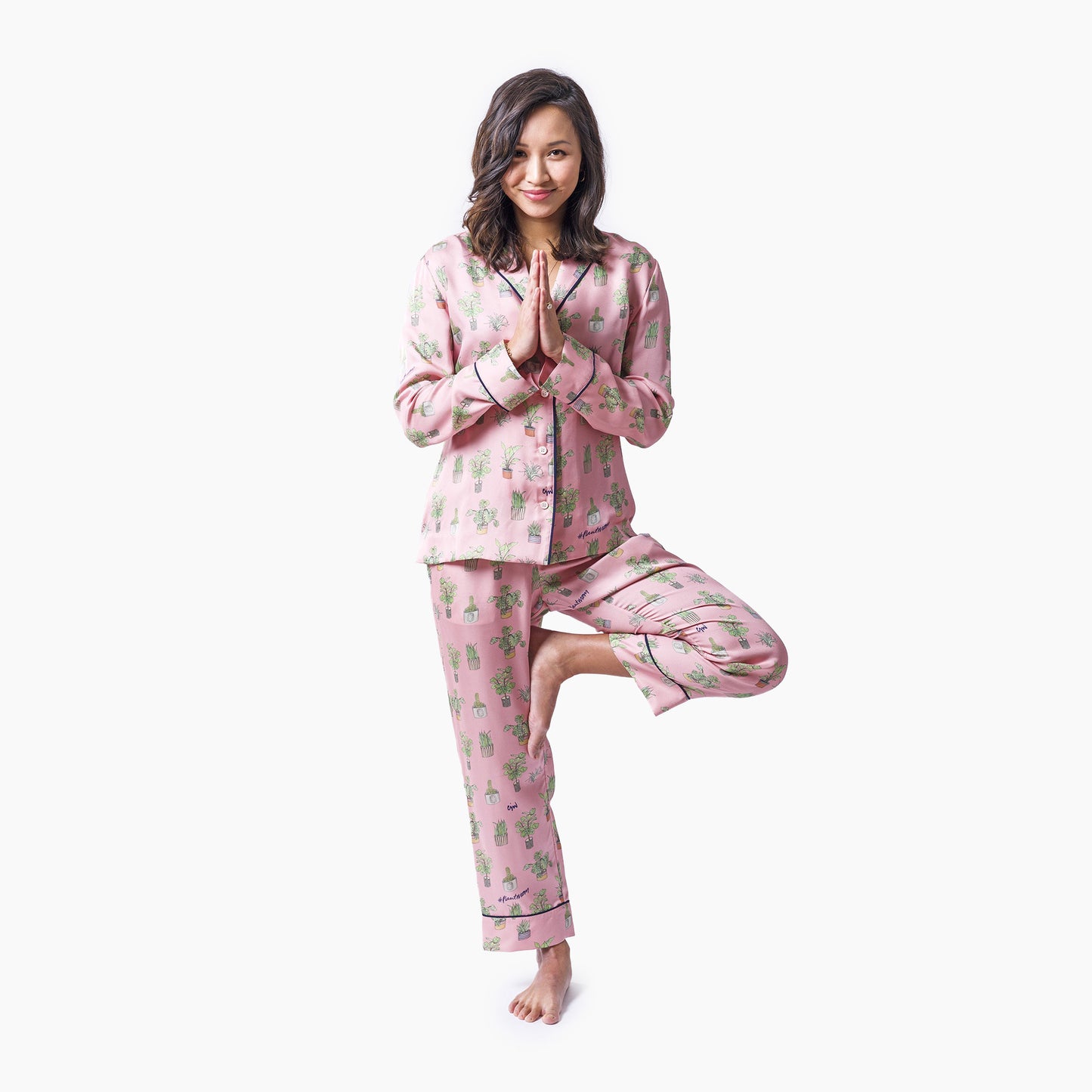 Plant Mom Pajama Set with Eye Mask