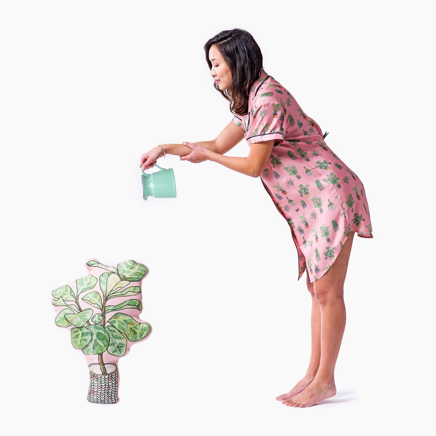 Plant Mom Sleep Shirt with Eye Mask (XS)