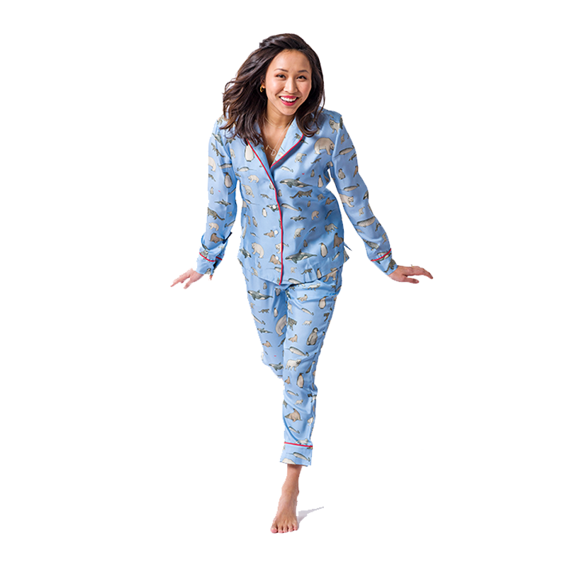 Winter Animals Pajama set with Eye Mask