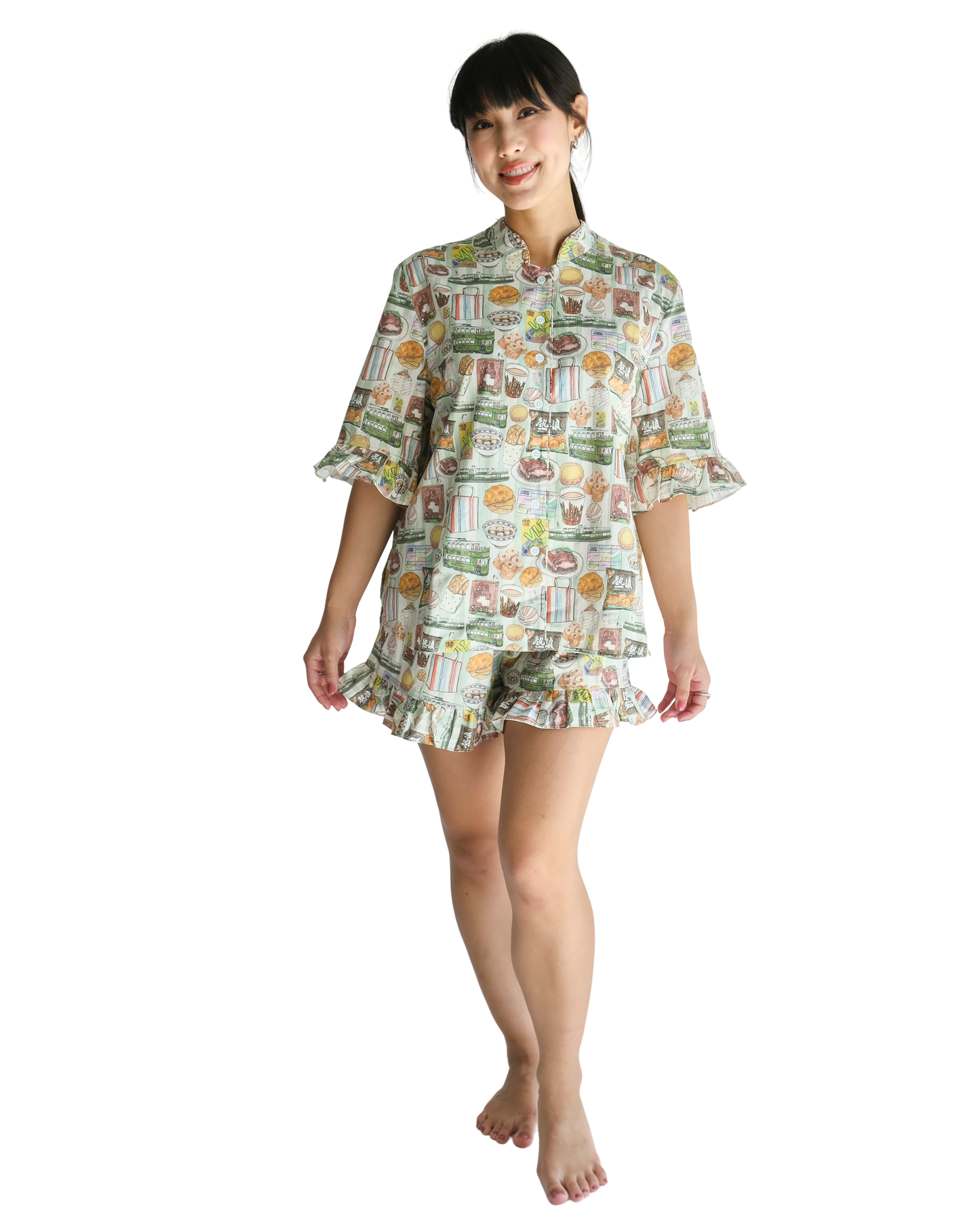 Hong Kong Cotton Pajama Short Set