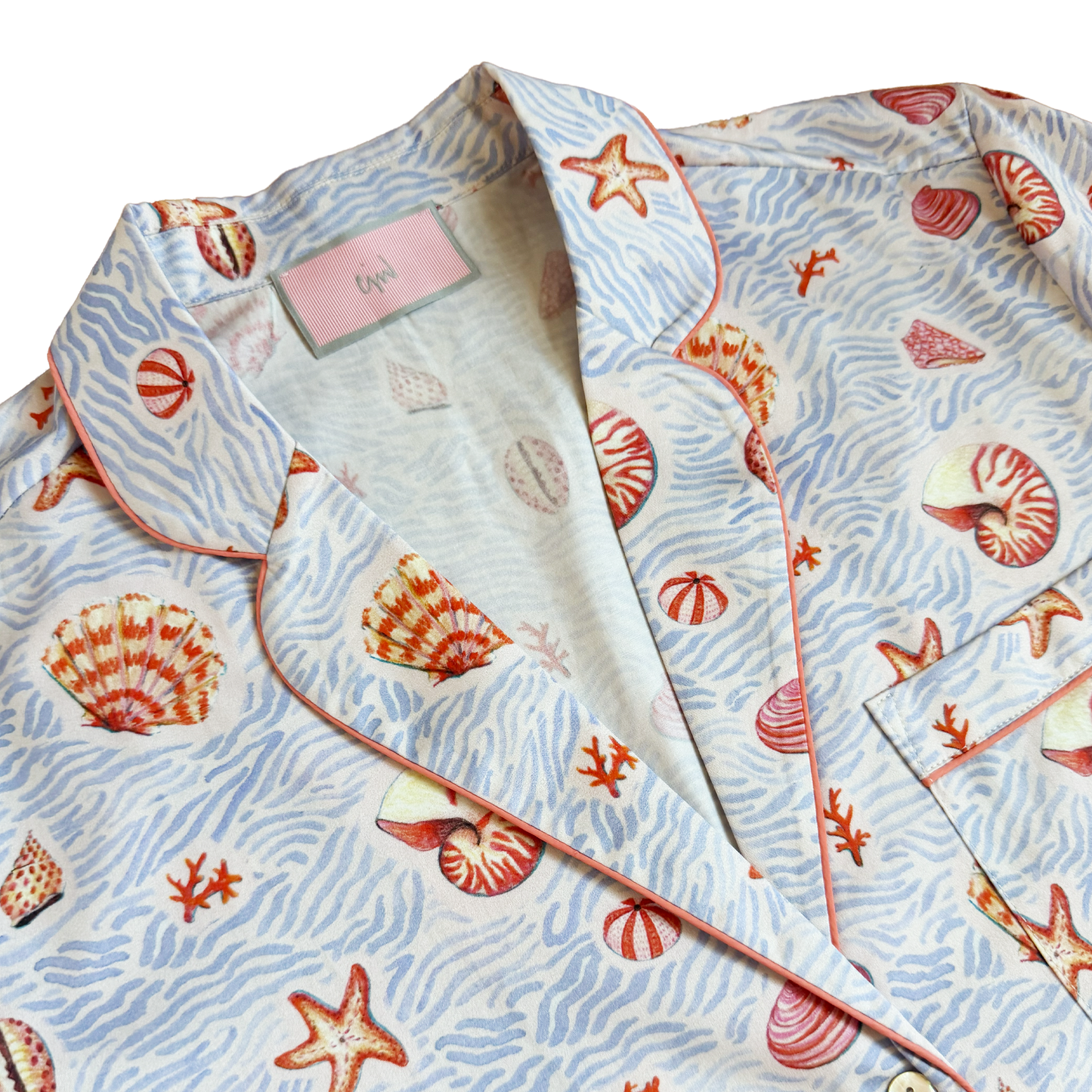 Seashore Seashells Cotton Pajama Set