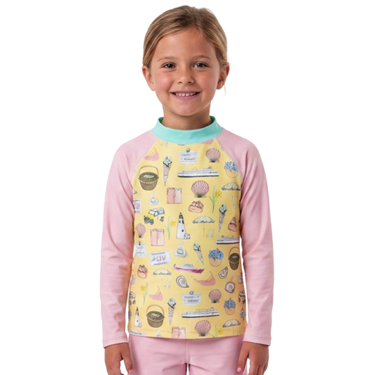 Nantucket Rash Guard- Daffodil Yellow