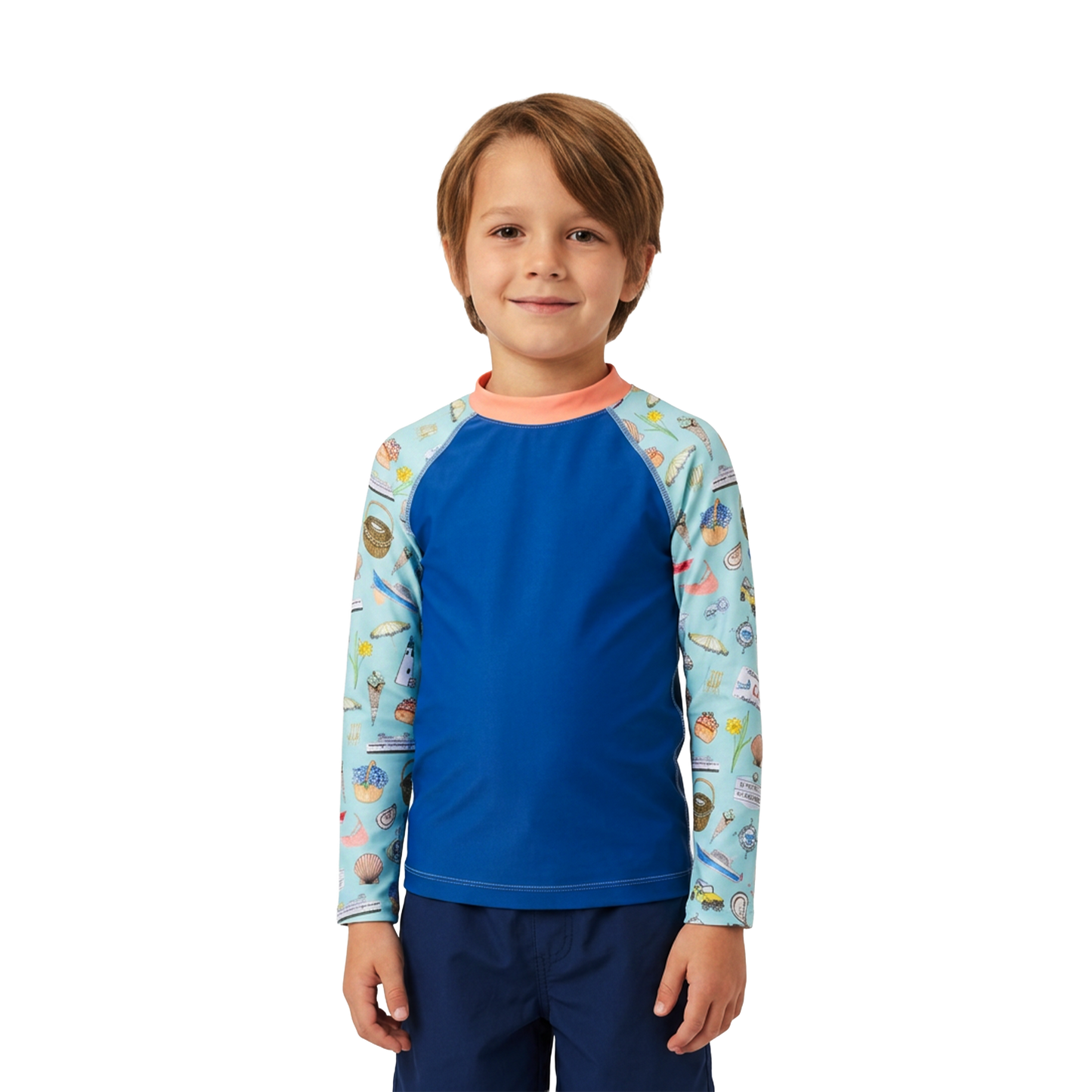 Nantucket Rash Guard- Hydrangea Blue