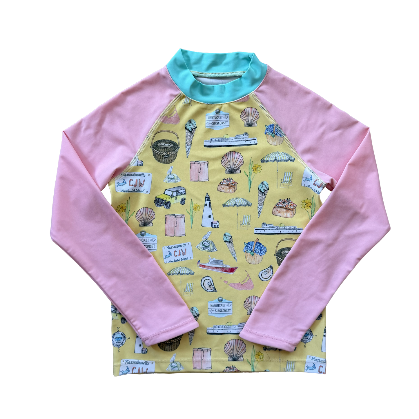 Nantucket Rash Guard- Daffodil Yellow