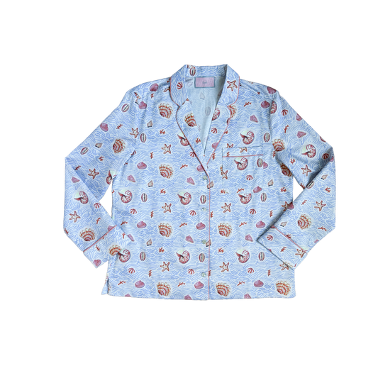 Seashore Seashells Cotton Pajama Set