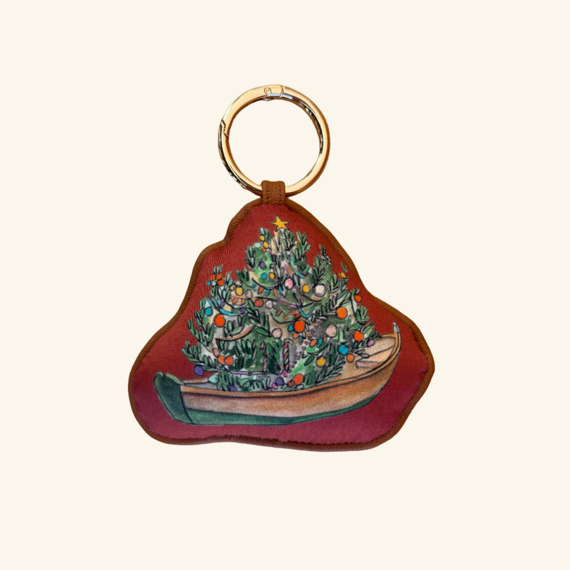 Christmas Dory Boat bag charm inspired by Nantucket Stroll