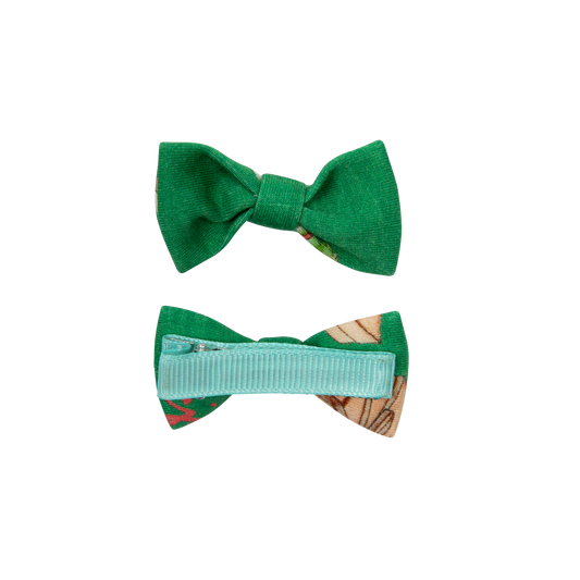 Small Bow Green- set of 2