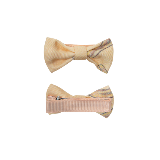 Small bow peach- set of 2