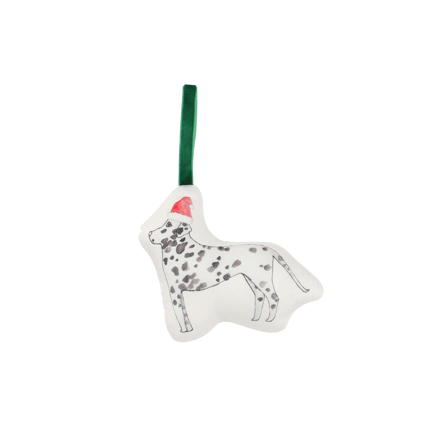 Holiday Dalmatian Fabric Ornaments