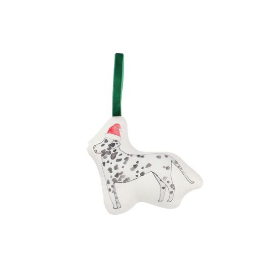 Holiday Dalmatian Fabric Ornaments