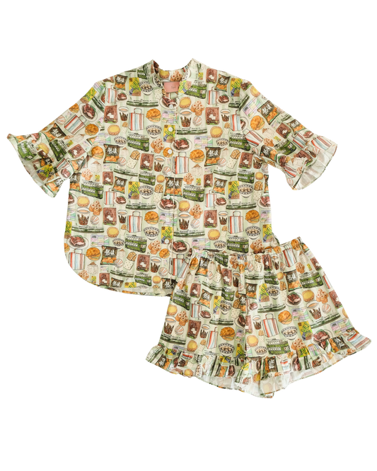 Hong Kong Cotton Pajama Short Set