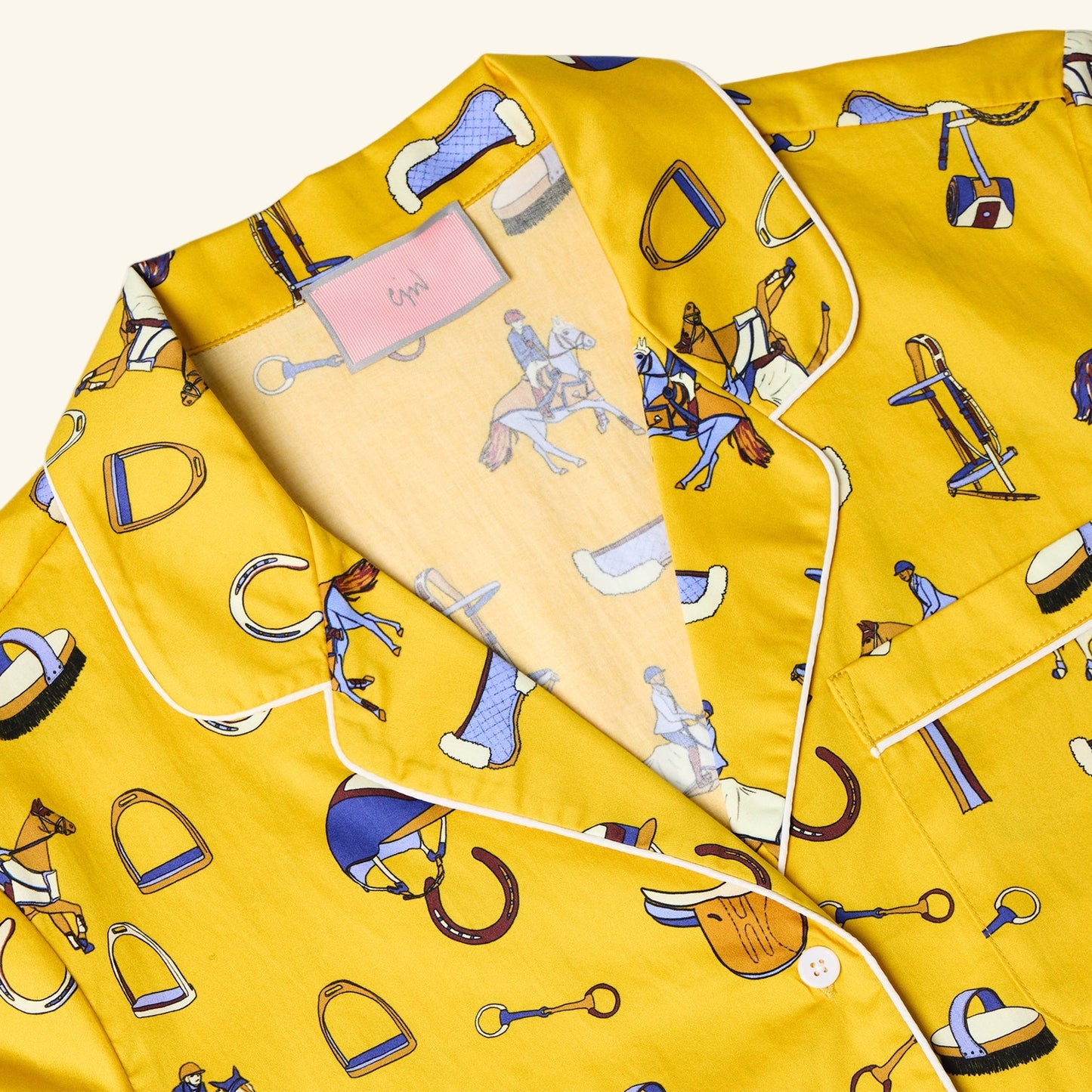 Lightweight cotton sleep shirt in our Show Pony print. A playful, chic piece for horse girls who love equestrian lifestyle comfort.