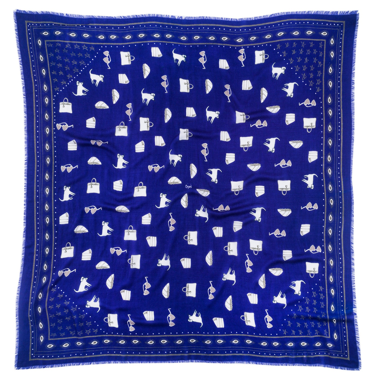 CJW Bandana Navy Wool Giant