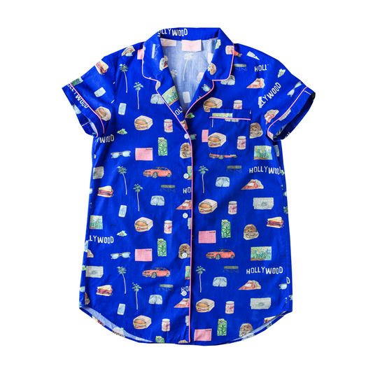 LA Pajama Shirt with Eye Mask