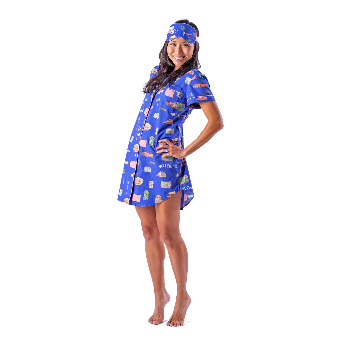 LA Pajama Shirt with Eye Mask